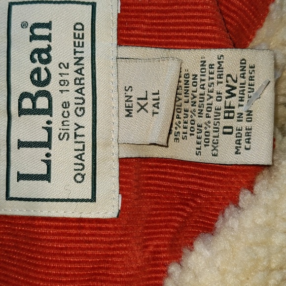 LLBean Men's XL Tall Corduroy Plush Lined Button Front Barn Chore Trucker Jacket - Picture 5 of 8